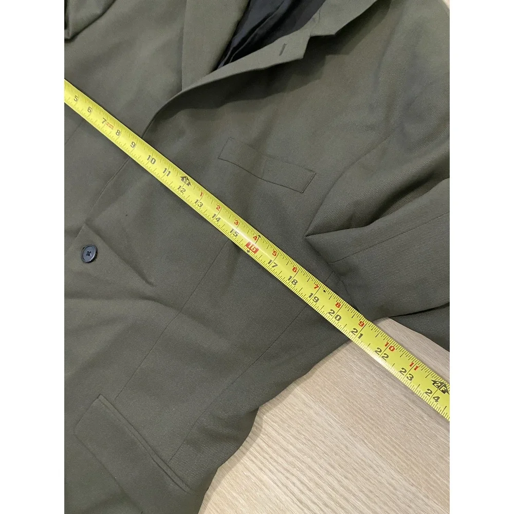 Theory Traceable‎ Wool Twill Sport Coat Jacket Mens 42R Green 2 Button